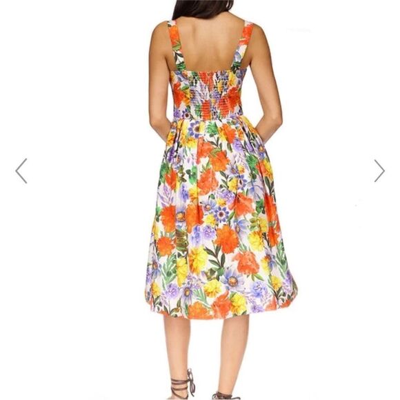 NWT Cara Cara Laurel Dress Egret Blossoms-L15 - Picture 5 of 12